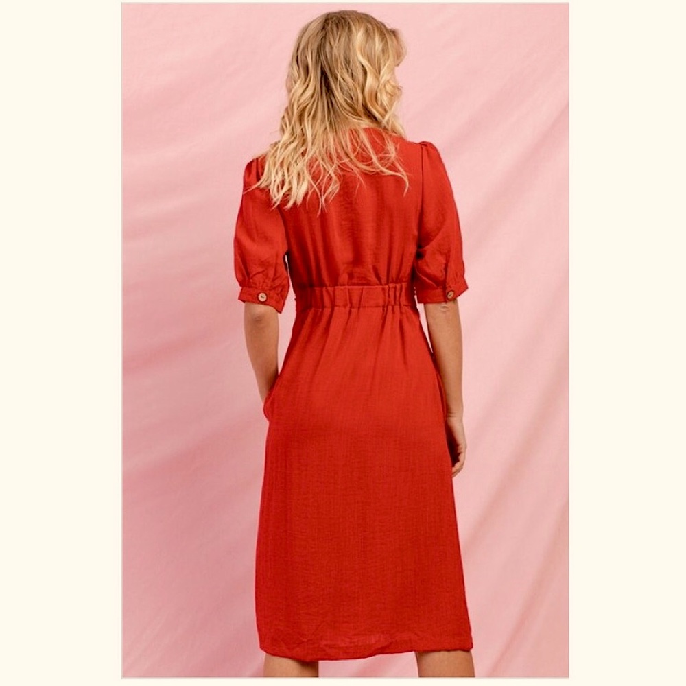 Red Midi Dress - Picture 4 of 4